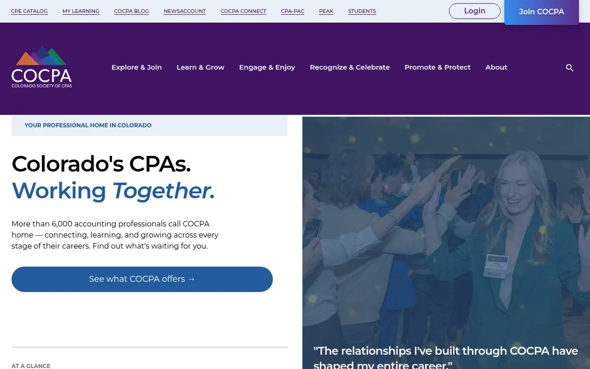 Visit the Colorado Society of CPAs (COCPA) website (opens in a new tab)