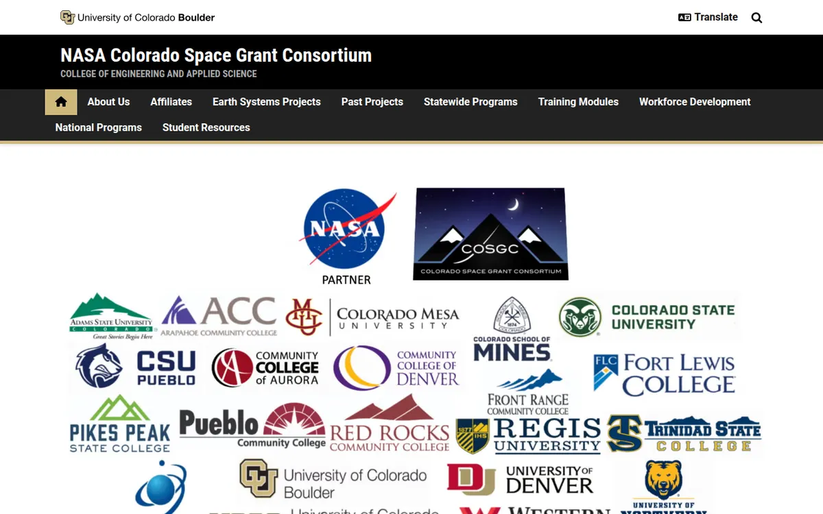 Visit the Colorado Space Grant Consortium (COSGC) website (opens in a new tab)