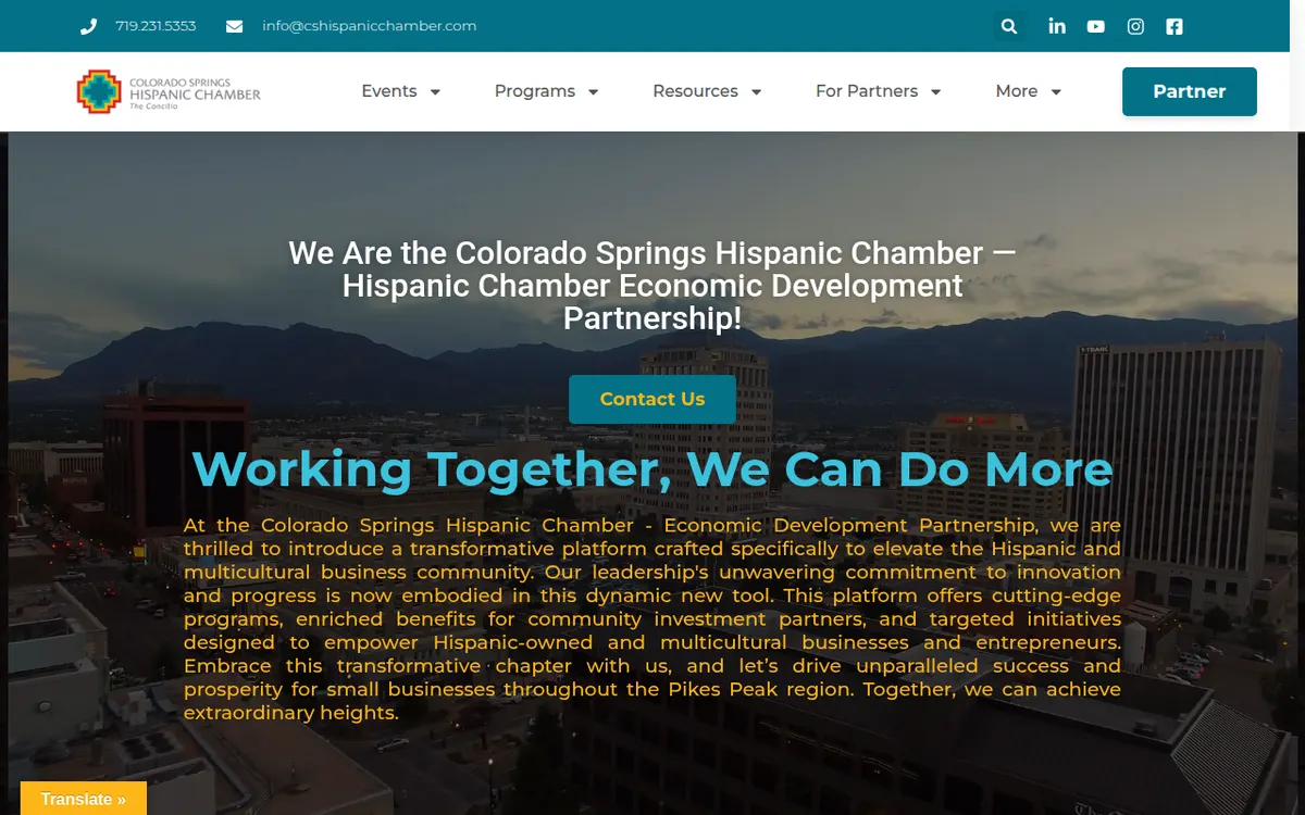 Visit the Colorado Springs Hispanic Chamber website (opens in a new tab)