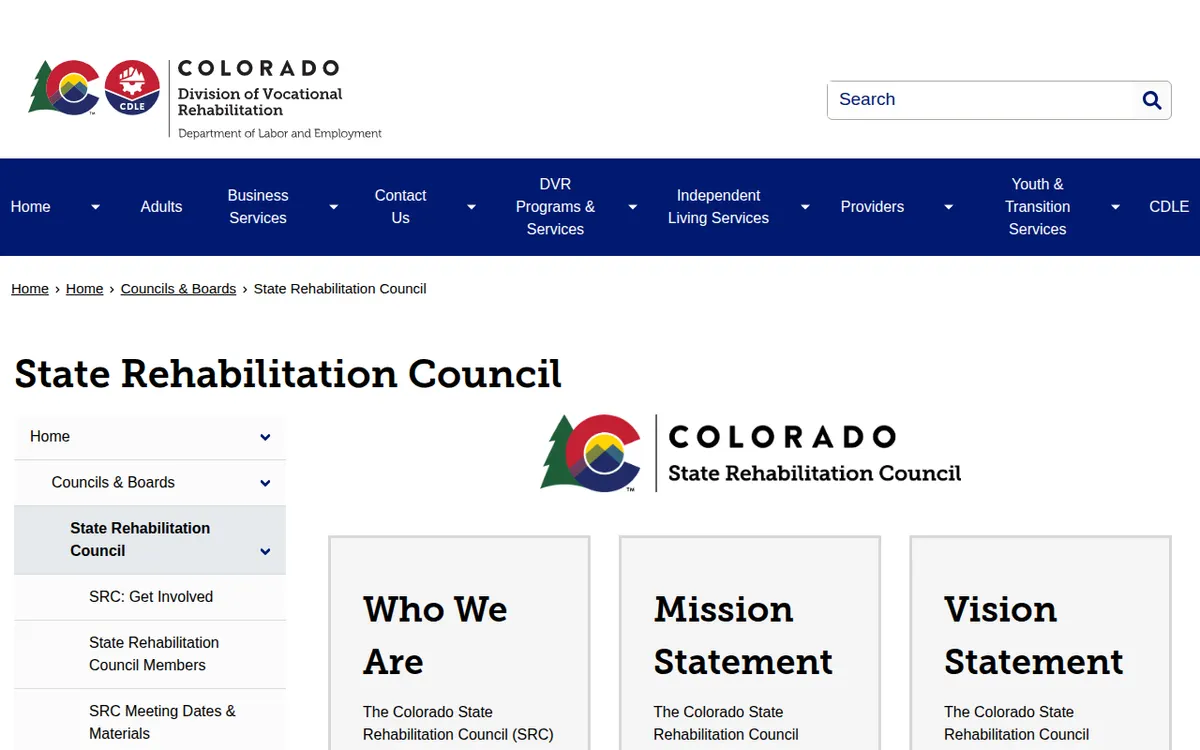 Visit the Colorado State Rehabilitation Council website (opens in a new tab)