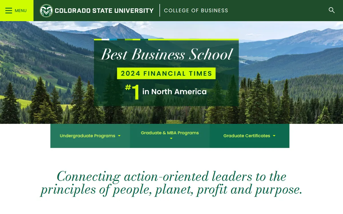Visit the Colorado State University (CSU) College of Business website (opens in a new tab)