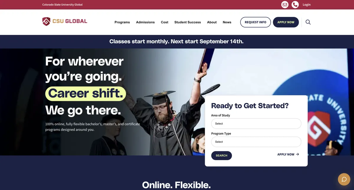 Visit the Colorado State University (CSU) Global website (opens in a new tab)
