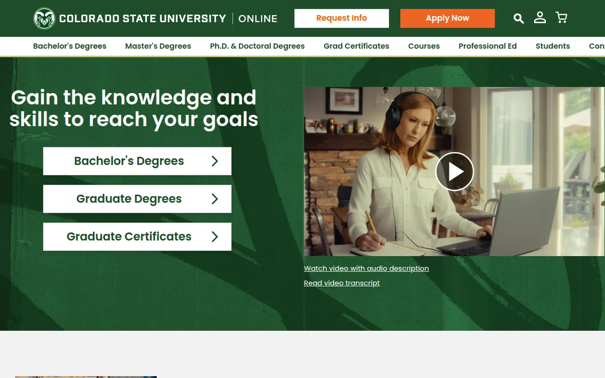 Visit the Colorado State University Online website (opens in a new tab)