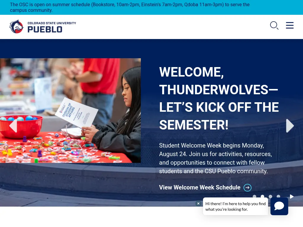 Visit the Colorado State University Pueblo (CSU Pueblo) website (opens in a new tab)