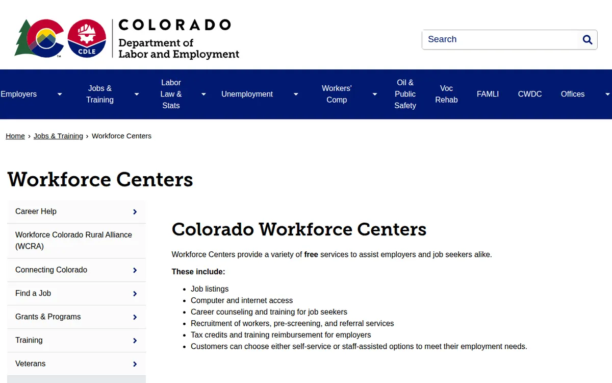 Visit the Colorado Workforce Centers website (opens in a new tab)