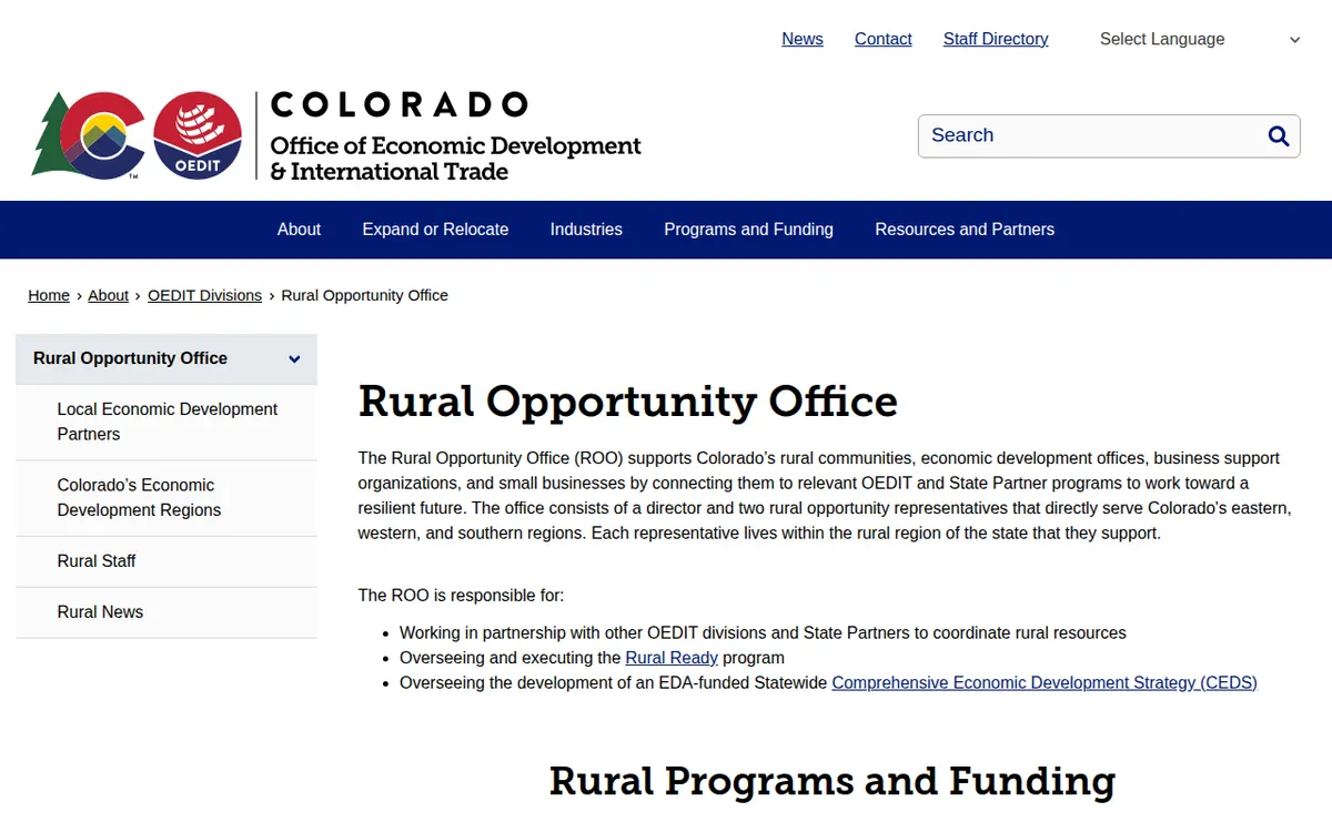 Visit the Comprehensive Economic Development Strategies (CEDS) website (opens in a new tab)