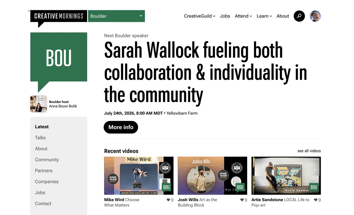 Visit the Creative Mornings Boulder website (opens in a new tab)