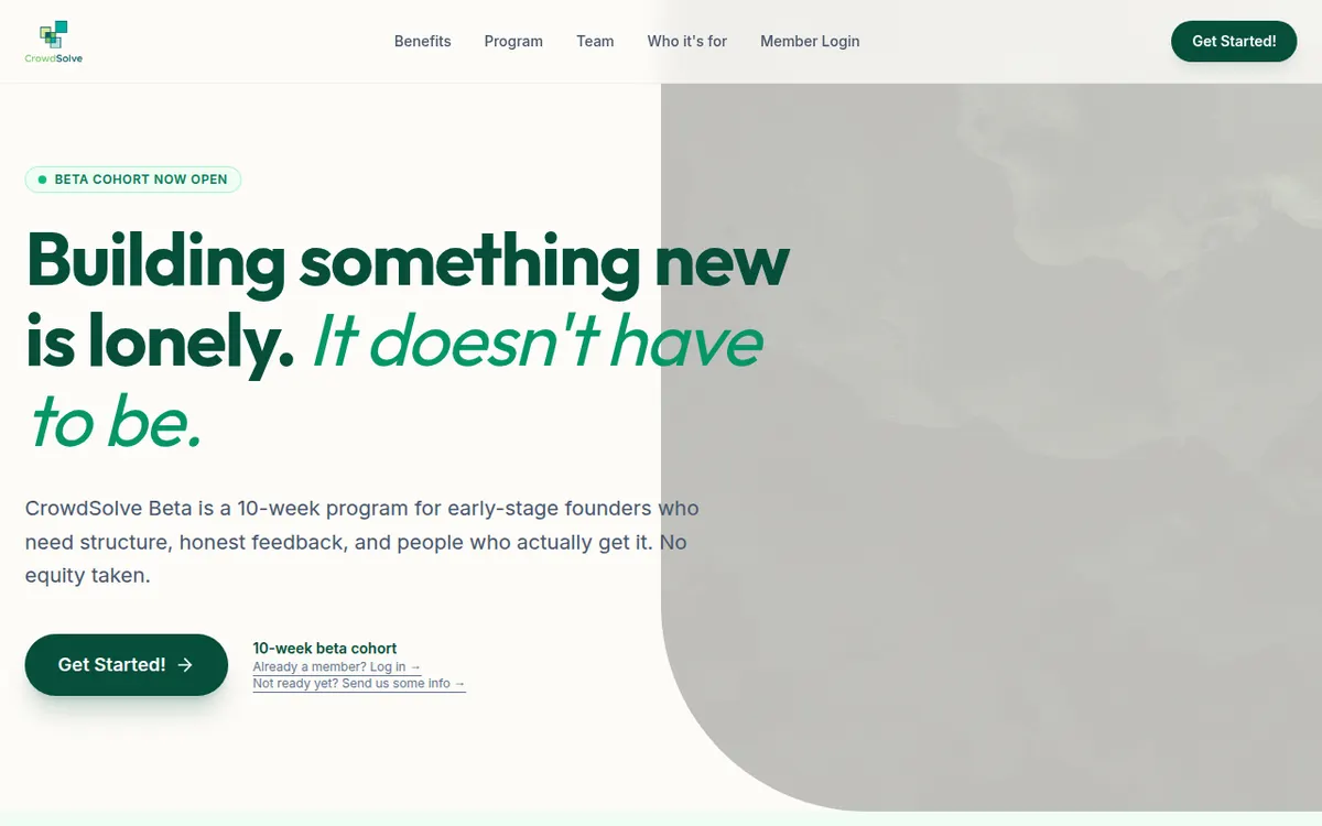 Visit the CrowdSolve website (opens in a new tab)