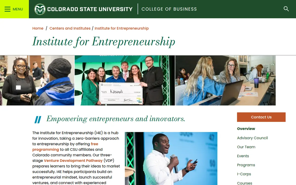 Visit the CSU Institute for Entrepreneurship website (opens in a new tab)