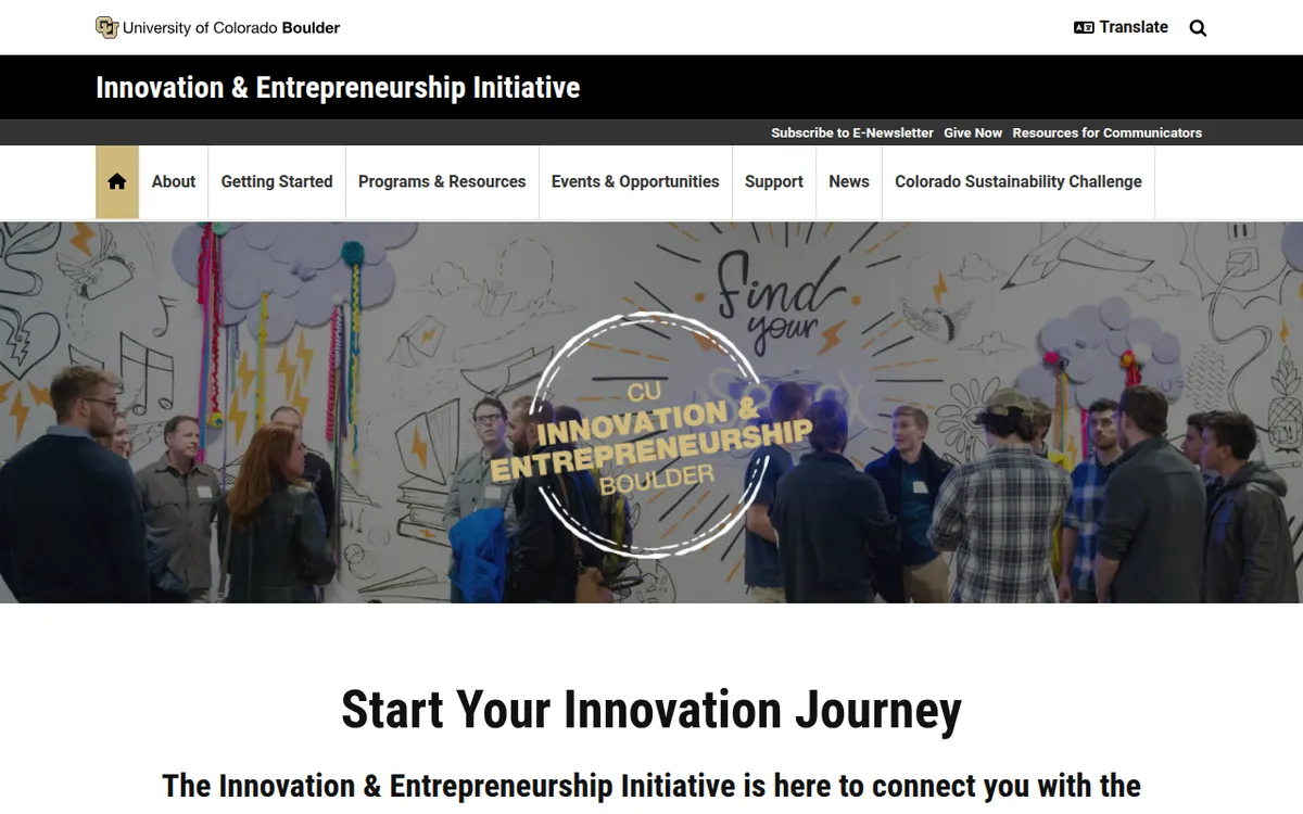 Visit the CU Boulder Innovation & Entrepreneurship Initiative website (opens in a new tab)