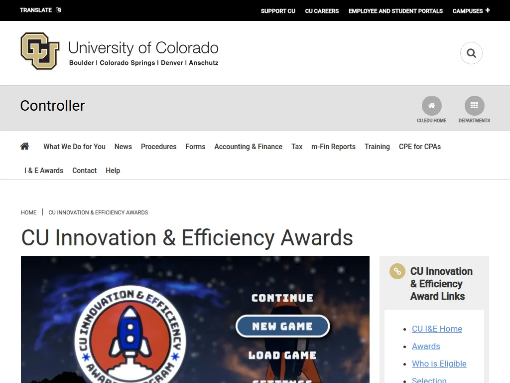 Visit the CU Innovation & Efficiency Awards website (opens in a new tab)