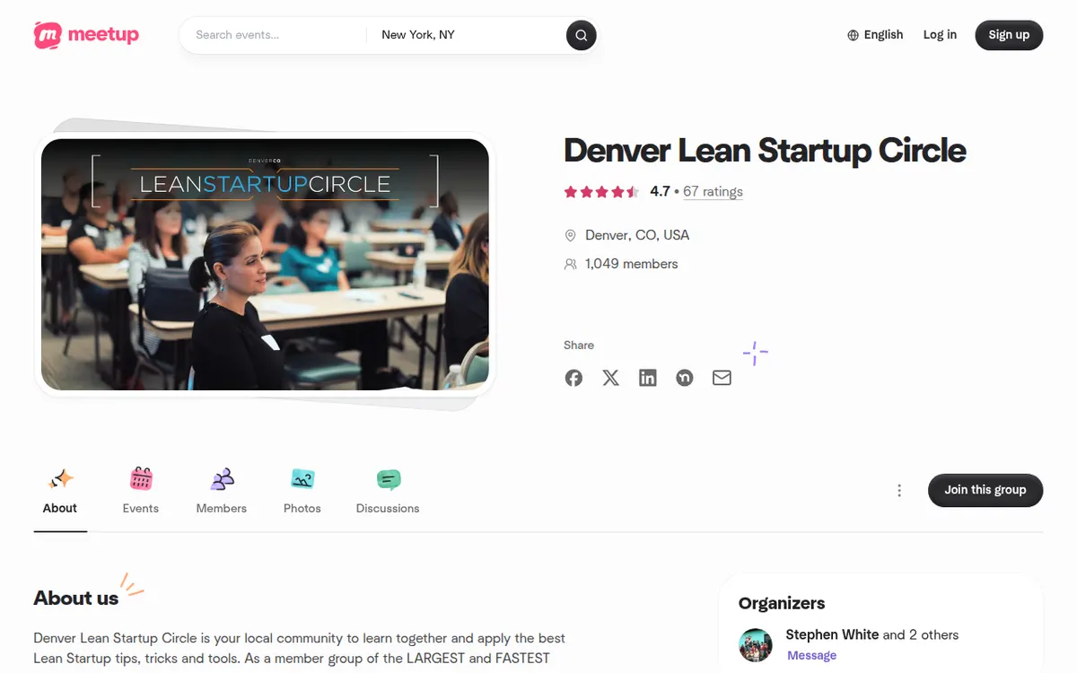 Visit the Denver Lean Startup Circle website (opens in a new tab)
