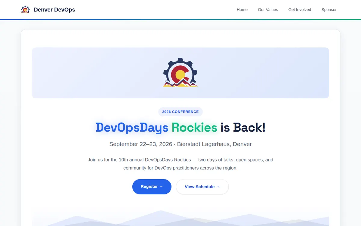 Visit the DevOpsDays Rockies Monthly Meetup website (opens in a new tab)