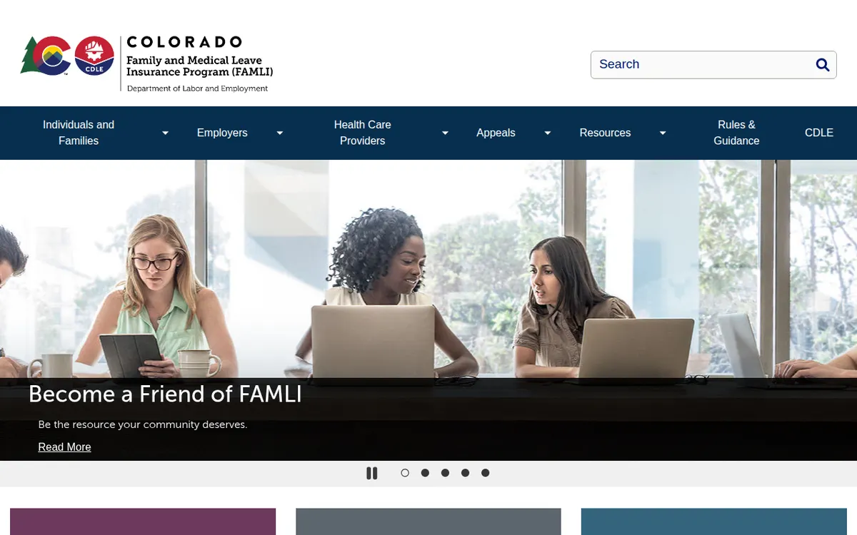 Visit the Division of Family and Medical Leave Insurance (FAMLI) website (opens in a new tab)