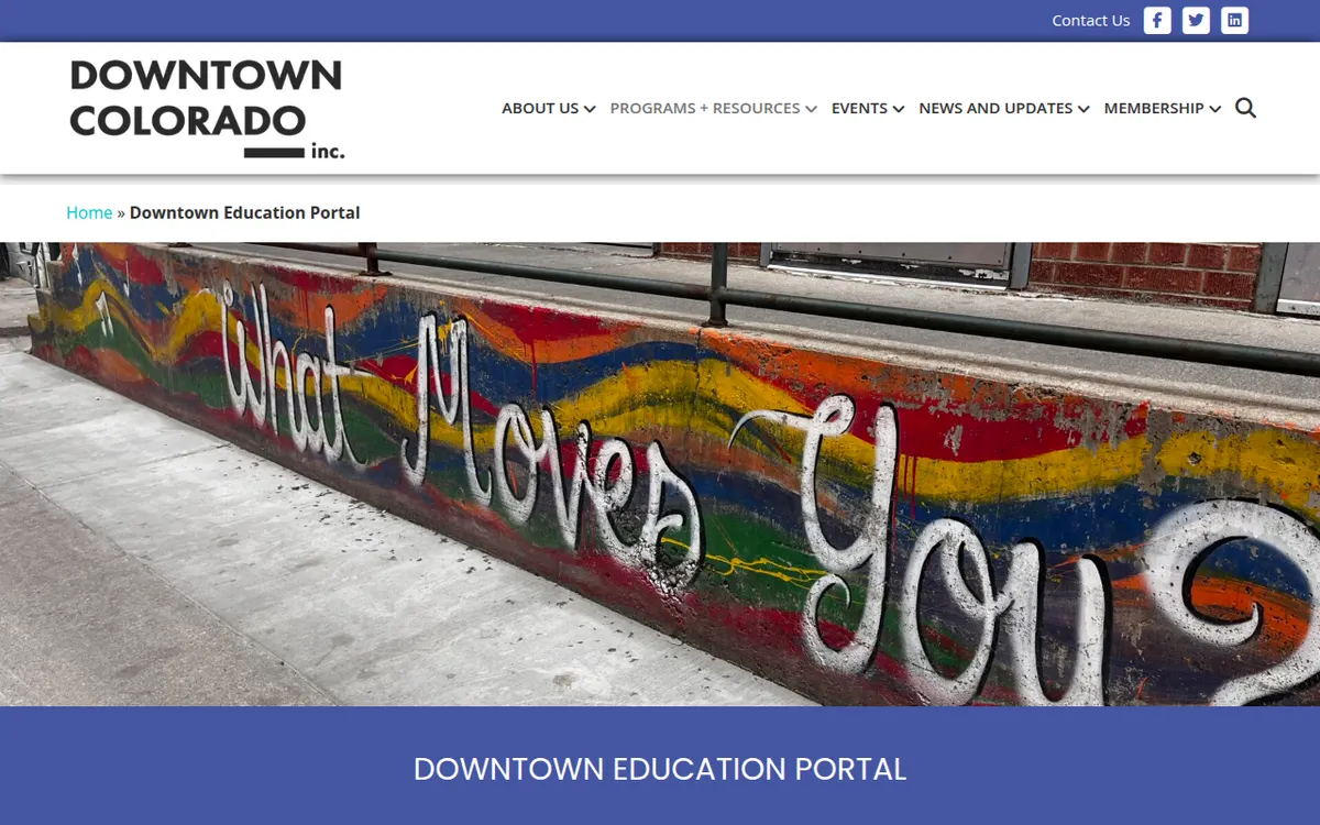 Visit the Downtown Colorado, Inc. (DCI) Education Portal website (opens in a new tab)