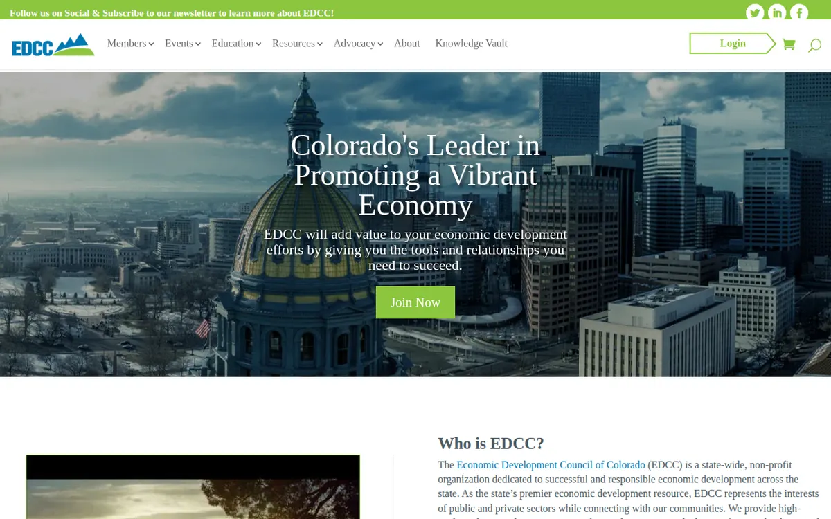 Visit the Economic Development Council of Colorado (EDCC) website (opens in a new tab)