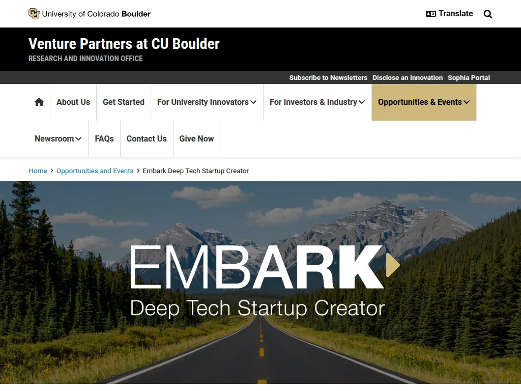 Visit the Embark Deep Tech Startup Creator website (opens in a new tab)