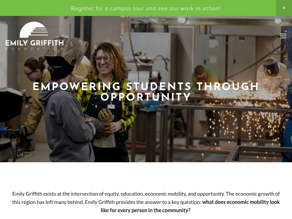 Visit the Emily Griffith Foundation website (opens in a new tab)