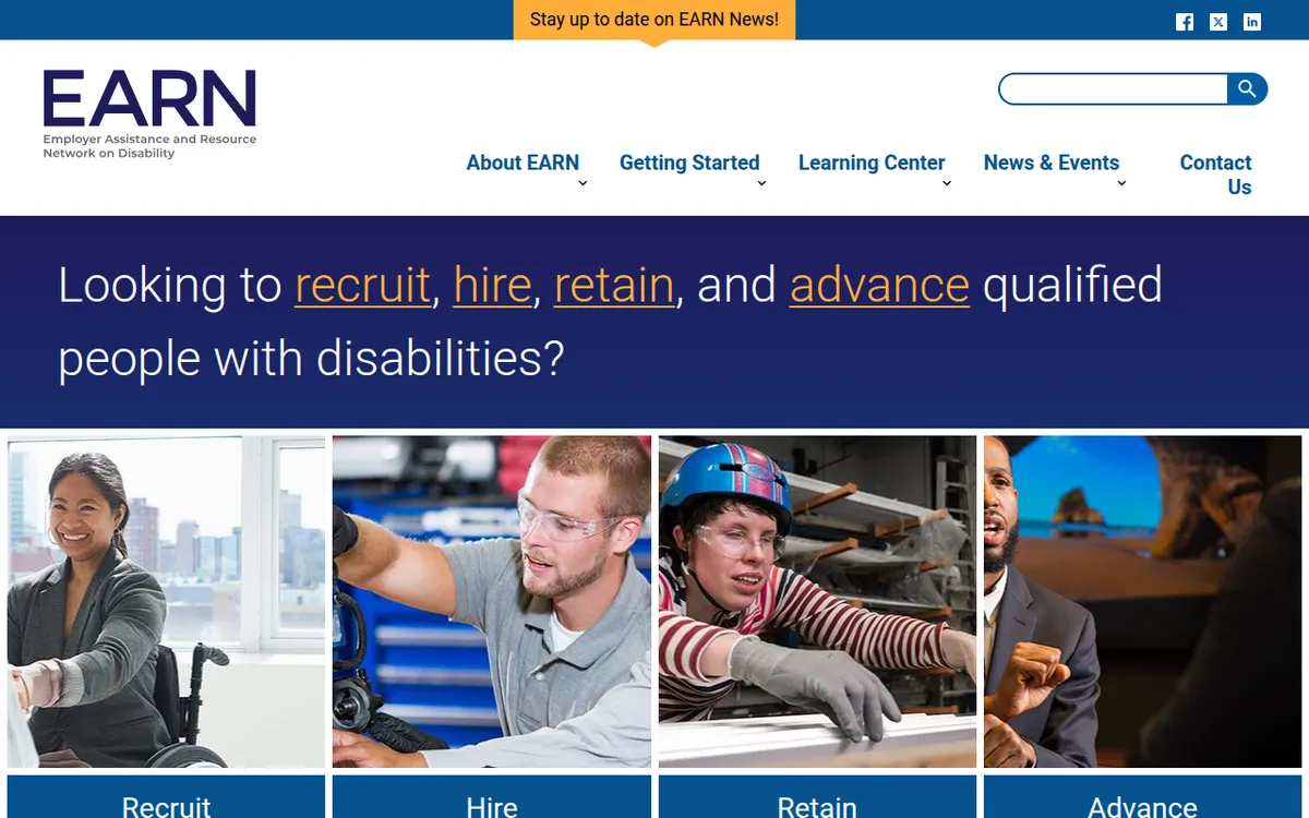 Visit the Employer Assistance & Resource Network on Disability (EARN) website (opens in a new tab)