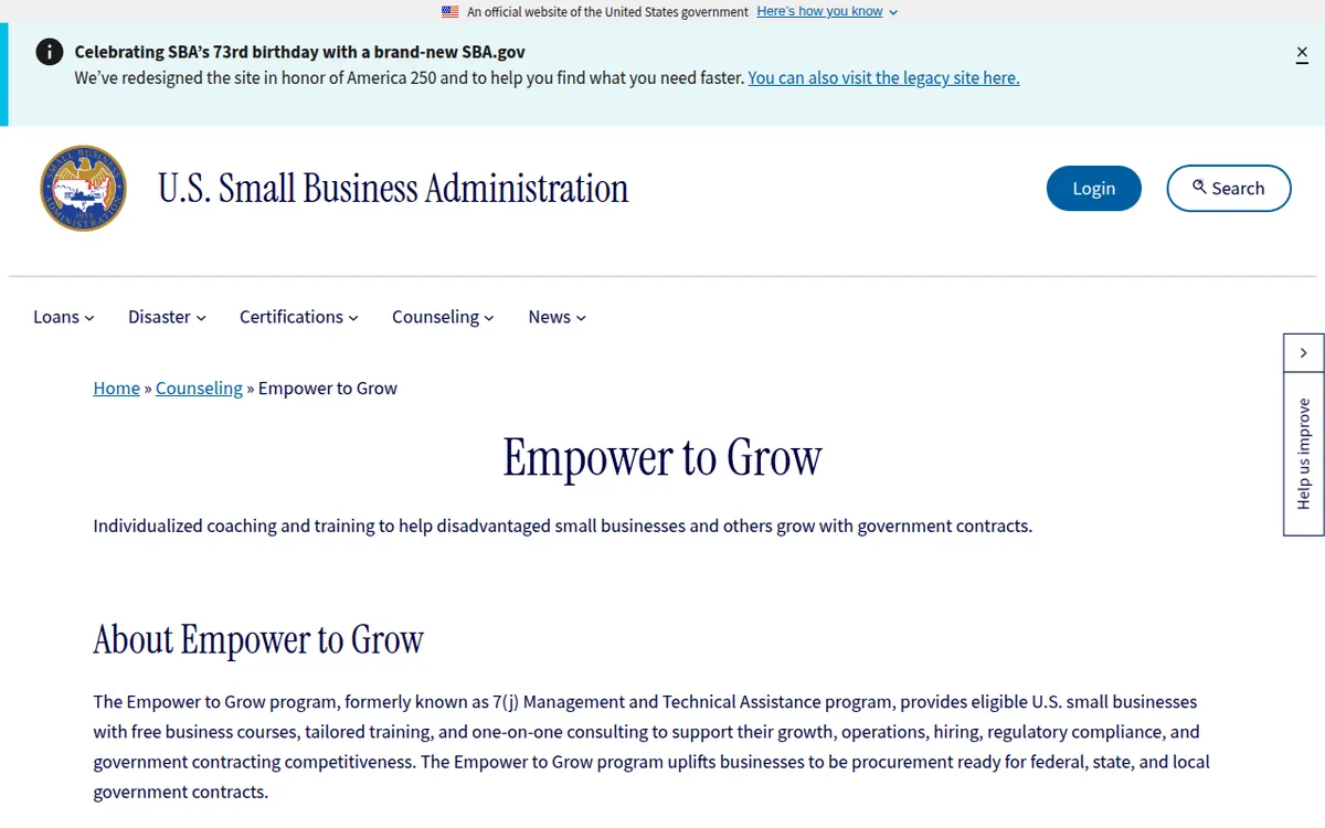Visit the Empower to Grow Program website (opens in a new tab)