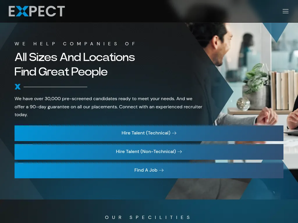 Visit the Expect Technical Staffing website (opens in a new tab)