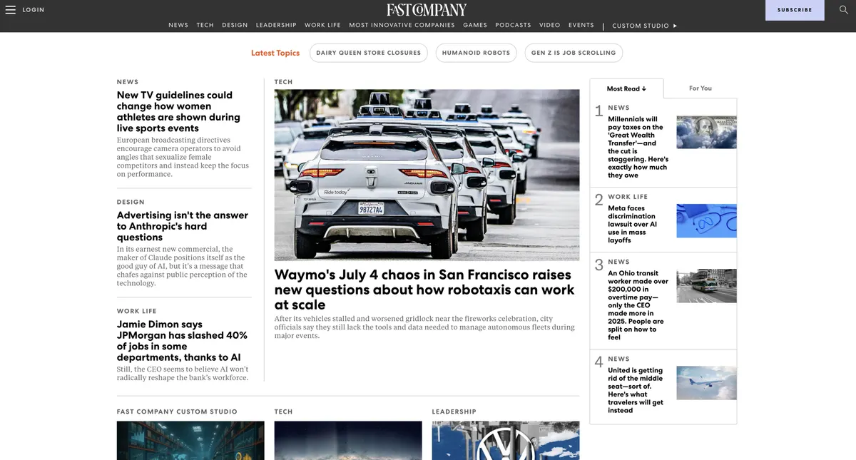 Visit the Fast Company website (opens in a new tab)