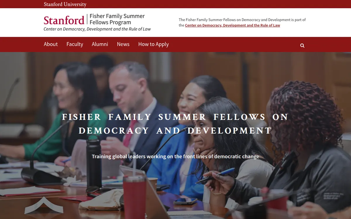 Visit the Fisher Family Summer Fellows Program on Democracy and Development website (opens in a new tab)