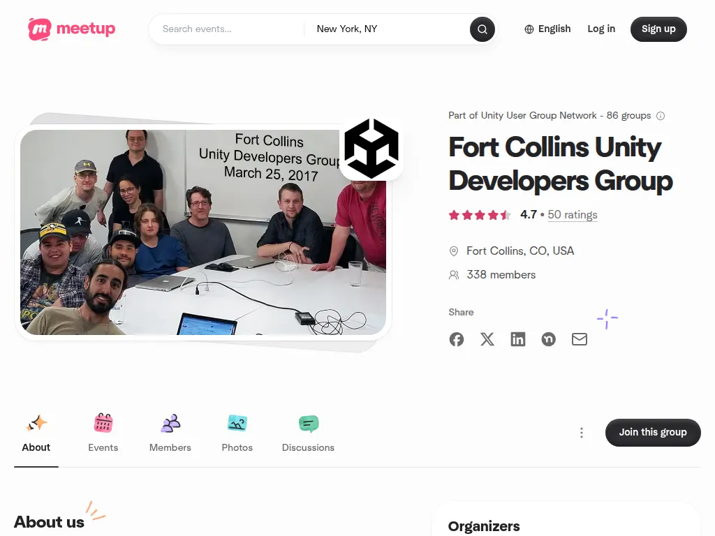 Visit the Fort Collins Unity Developers Group website (opens in a new tab)