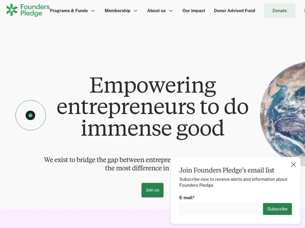 Visit the Founders Pledge website (opens in a new tab)