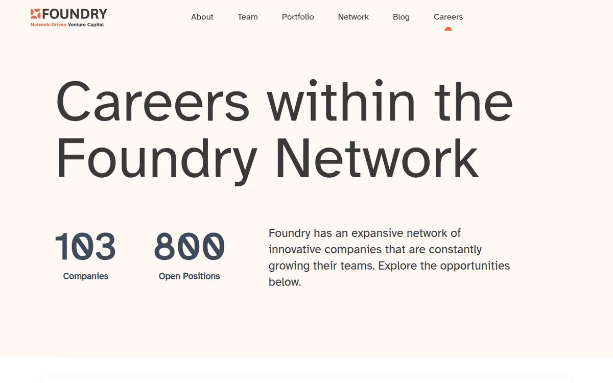 Visit the Foundry Portfolio Jobs website (opens in a new tab)