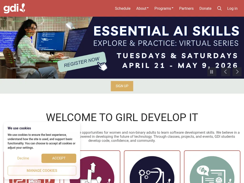 Visit the Girl Develop It (GDI) website (opens in a new tab)