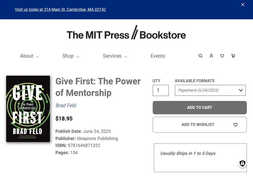 Visit the Give First: The Power of Mentorship website (opens in a new tab)