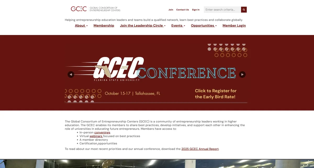 Visit the Global Consortium of Entrepreneurship Centers (GCEC) website (opens in a new tab)