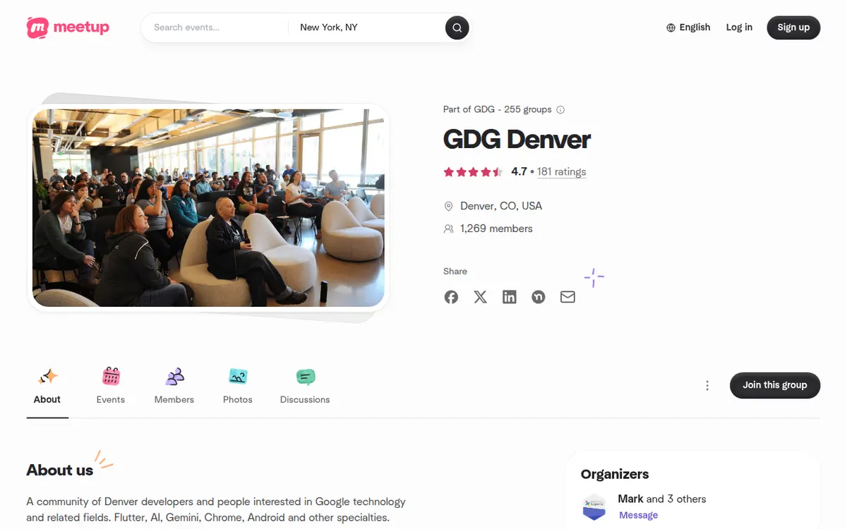 Visit the Google Developer Group (GDG) Denver website (opens in a new tab)