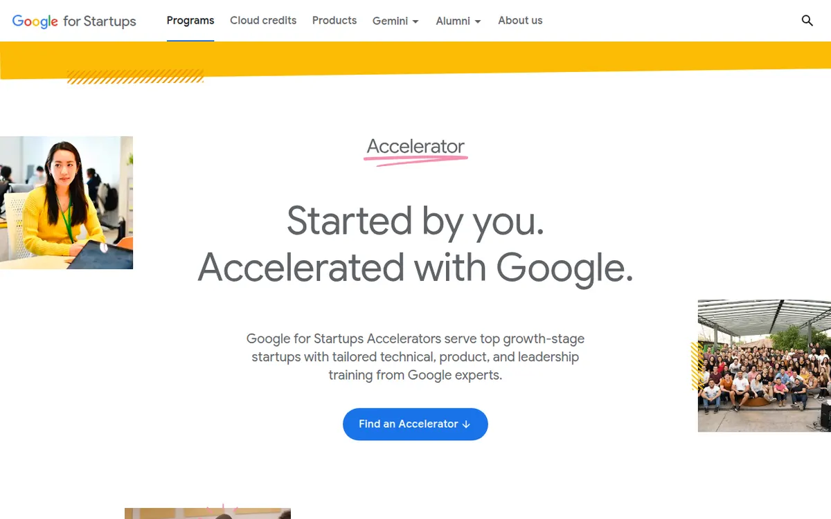 Visit the Google for Startups Accelerators website (opens in a new tab)