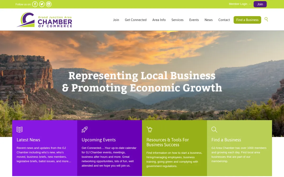 Visit the Grand Junction Area Chamber of Commerce website (opens in a new tab)
