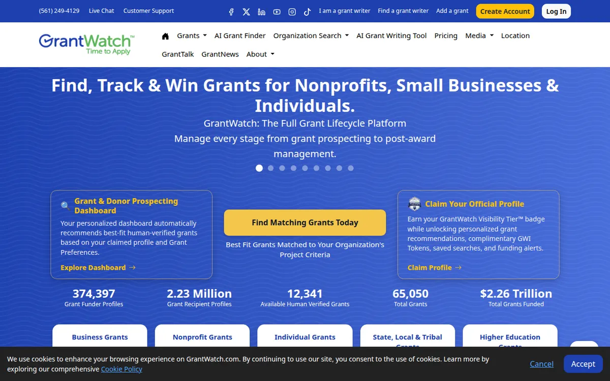 Visit the GrantWatch.com website (opens in a new tab)