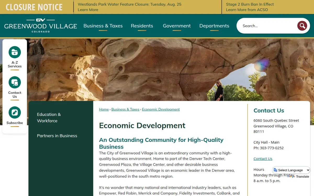 Visit the Greenwood Village Economic Development website (opens in a new tab)