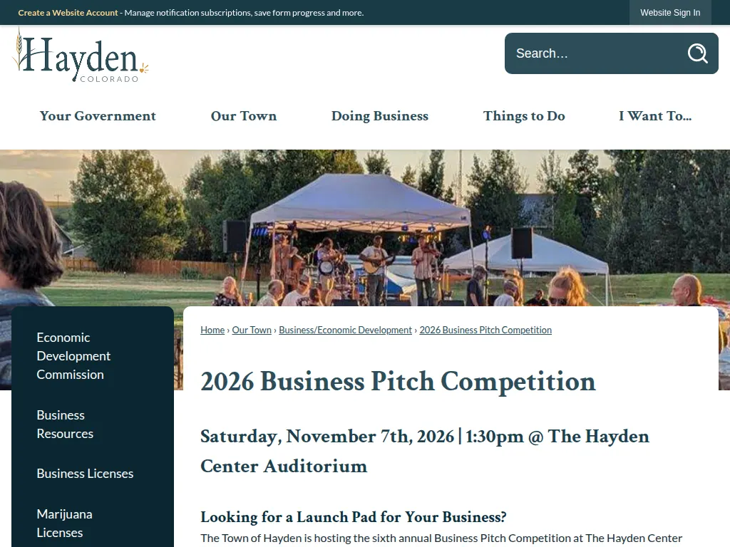 Visit the Hayden Business Pitch Competition website (opens in a new tab)