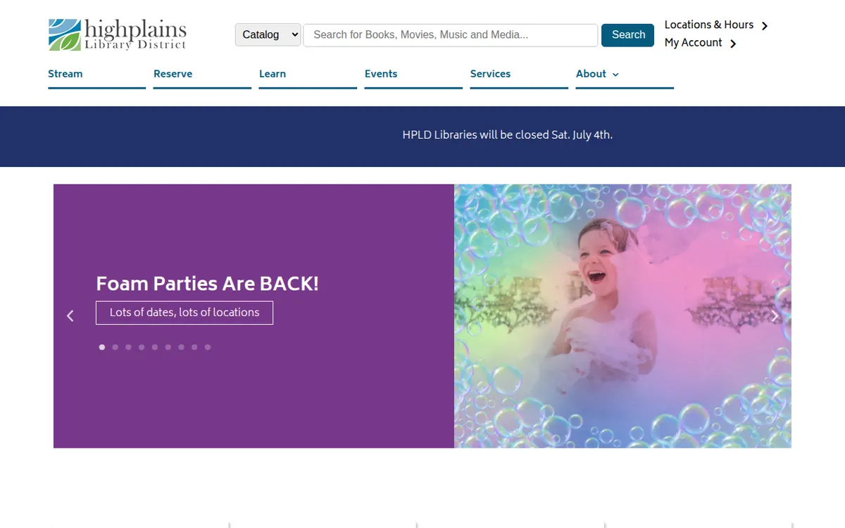 Visit the High Plains Library District website (opens in a new tab)