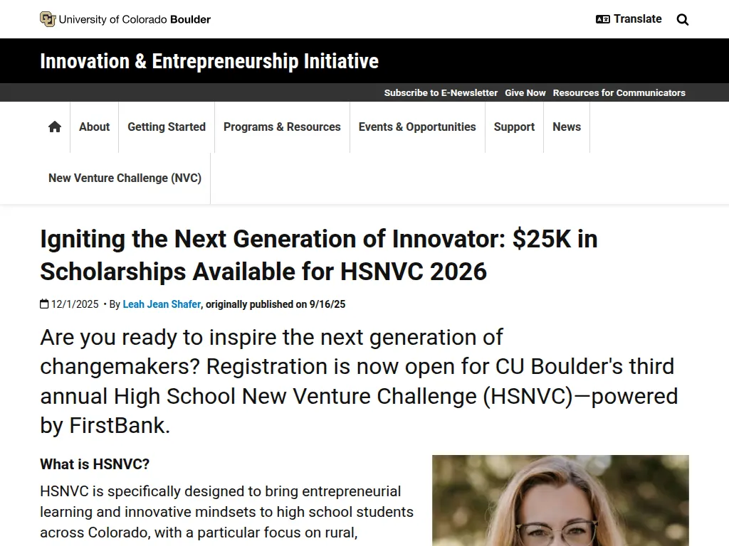Visit the High School New Venture Challenge (HSNVC) website (opens in a new tab)