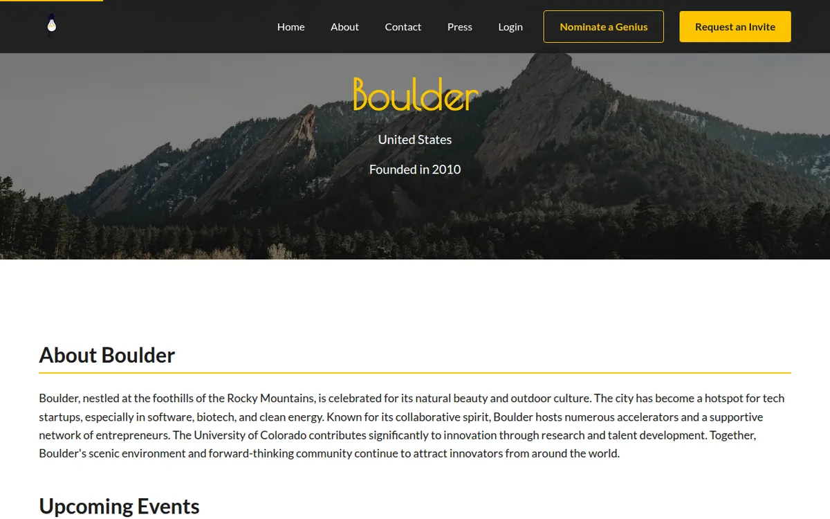 Visit the House of Genius Boulder website (opens in a new tab)