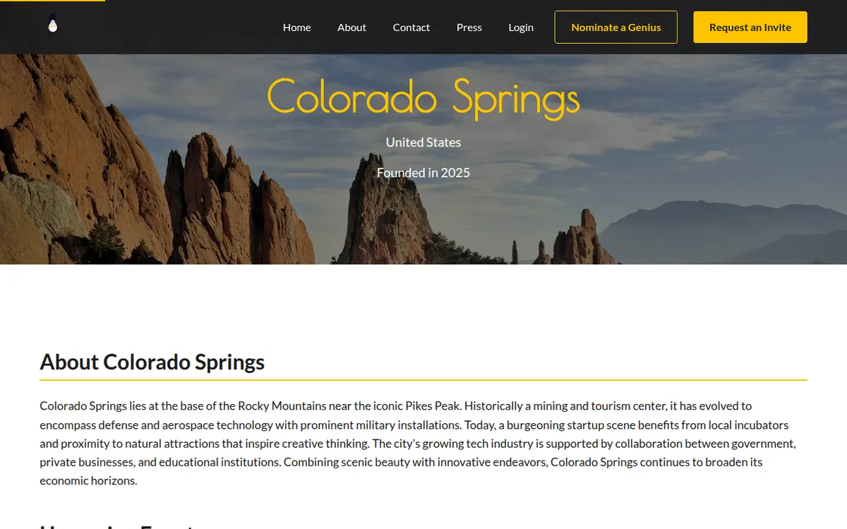 Visit the House of Genius Colorado Springs website (opens in a new tab)