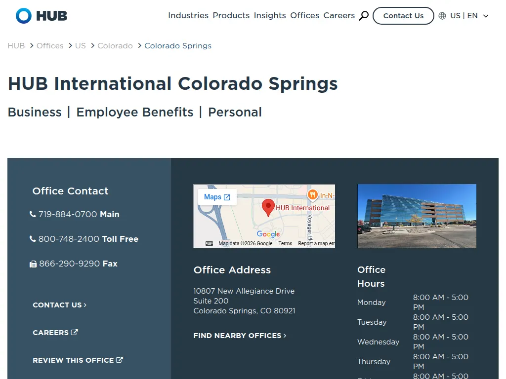 Visit the HUB International Colorado Springs website (opens in a new tab)
