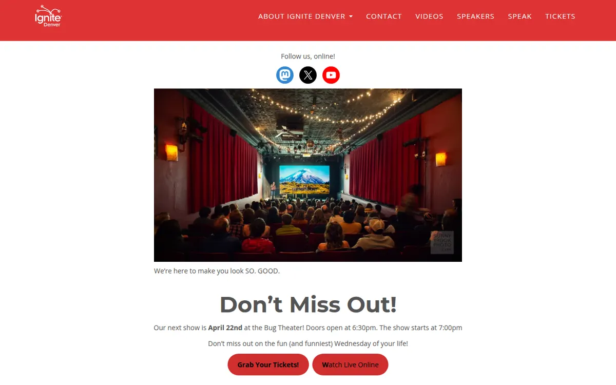 Visit the Ignite Denver website (opens in a new tab)