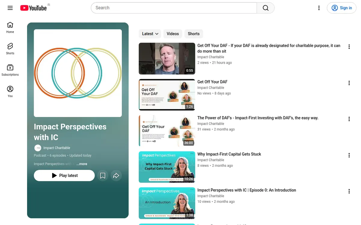 Visit the Impact Perspectives Podcast website (opens in a new tab)