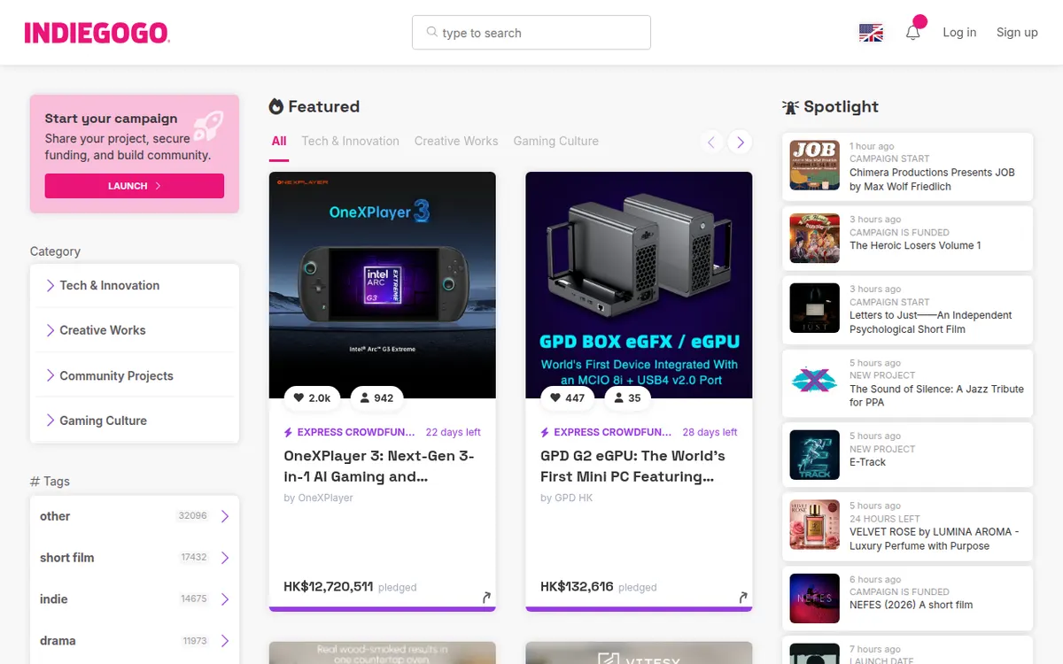 Visit the Indiegogo website (opens in a new tab)