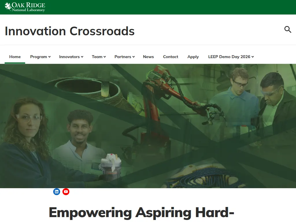 Visit the Innovation Crossroads website (opens in a new tab)