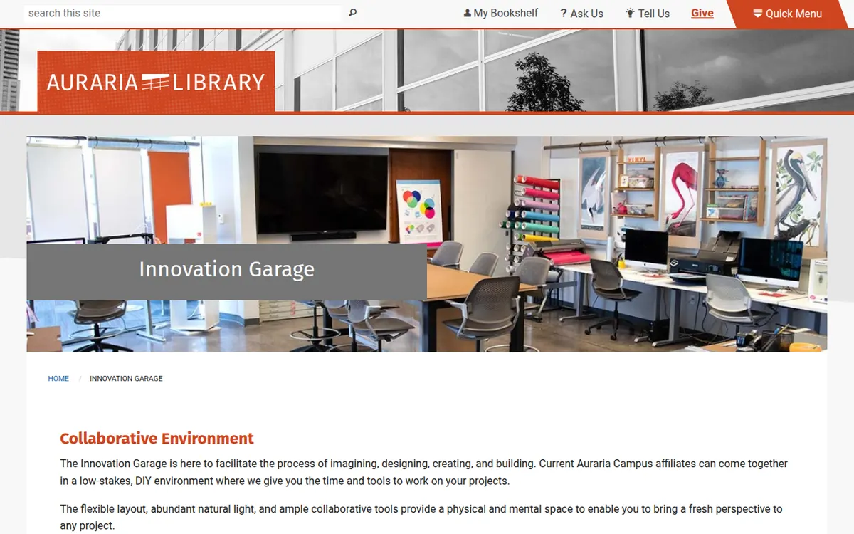 Visit the Innovation Garage website (opens in a new tab)