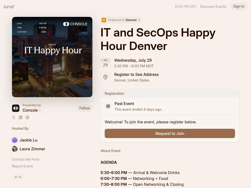 Visit the IT and SecOps Happy Hour Denver website (opens in a new tab)